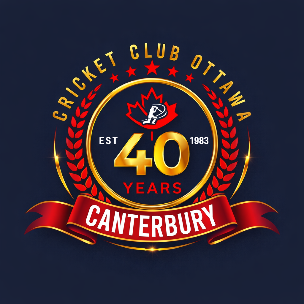 Canterbury cricketer batting in a match